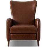 Neera Leather Recliner, Dulane Mahogany by Four Hands-Furniture - Chairs-High Fashion Home