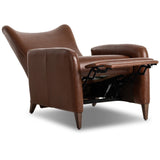 Neera Leather Recliner, Dulane Mahogany by Four Hands-Furniture - Chairs-High Fashion Home