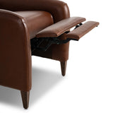 Neera Leather Recliner, Dulane Mahogany by Four Hands-Furniture - Chairs-High Fashion Home