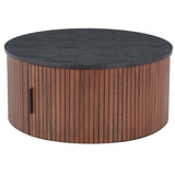 Nejaus Coffee Table, Black-Furniture - Accent Tables-High Fashion Home