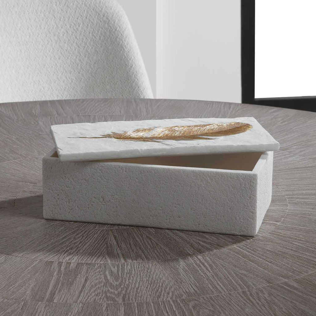 Nephele Box, Aged White – High Fashion Home