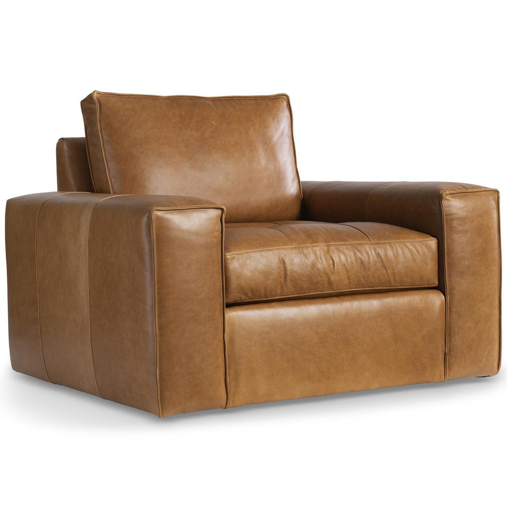 Nest Leather Swivel Chair, 296-020-Furniture - Chairs-High Fashion Home