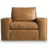 Nest Leather Swivel Chair, 296-020-Furniture - Chairs-High Fashion Home