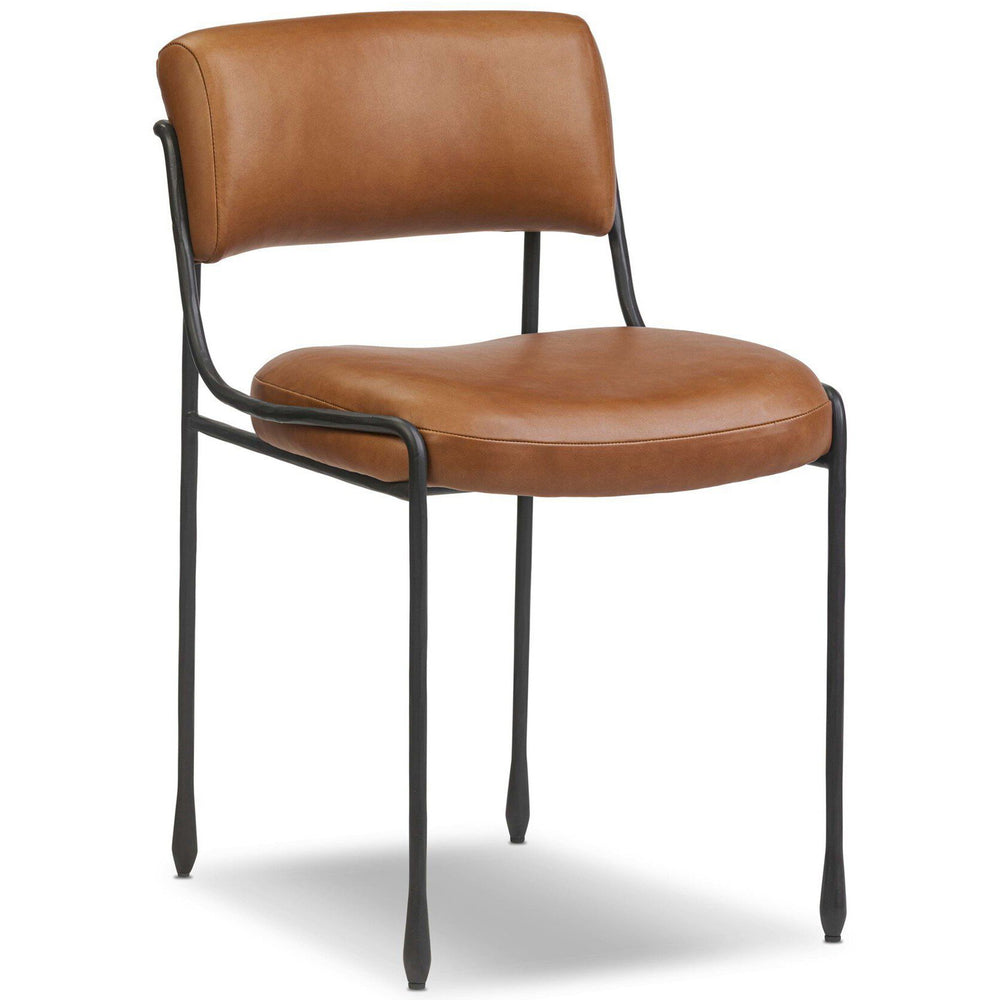 Nettie Leather Dining Chair, Sonoma Chestnut, Set of 2 by Four Hands-Furniture - Dining-High Fashion Home