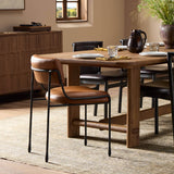 Nettie Leather Dining Chair, Sonoma Chestnut, Set of 2 by Four Hands-Furniture - Dining-High Fashion Home