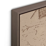 Neutral Study II Framed by Matt Green, Rustic Walnut Floater by Four Hands