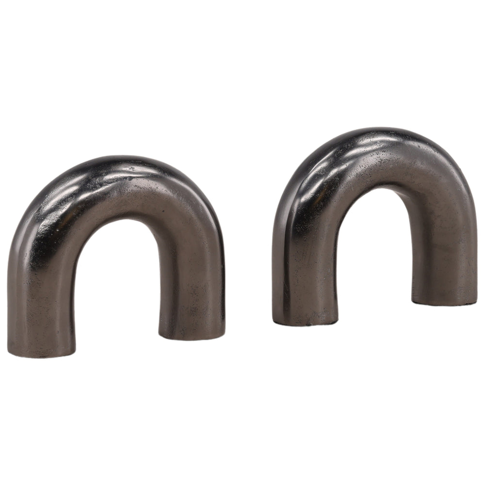 Nevra Bookends, Antique Black, Set of 2-Accessories-High Fashion Home