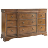 New Lou 12 Drawer Dresser, Cognac-Furniture - Bedroom-High Fashion Home