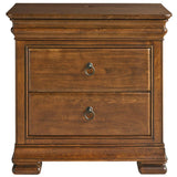 New Lou 2 Drawer Nightstand, Cognac-Furniture - Bedroom-High Fashion Home