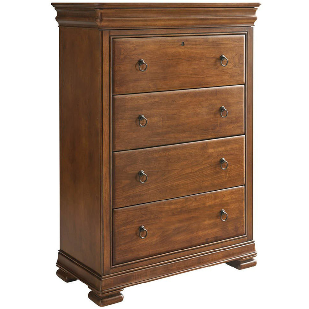 New Lou 4 Drawer Chest, Cognac-Furniture - Storage-High Fashion Home