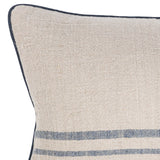 Newport Lumbar Pillow, Natural/Navy