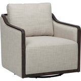 Newport Swivel Chair, Pismo Linen-Furniture - Chair-High Fashion Home