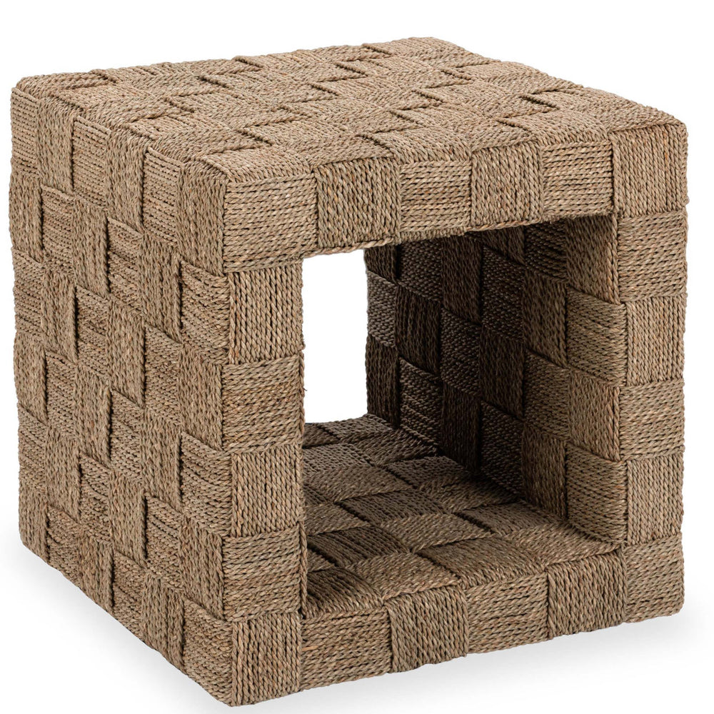 Neyla Square End Table, Natural-Furniture - Accent Tables-High Fashion Home