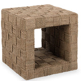 Neyla Square End Table, Natural-Furniture - Accent Tables-High Fashion Home