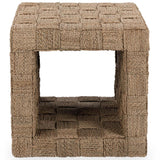 Neyla Square End Table, Natural-Furniture - Accent Tables-High Fashion Home