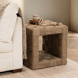 Neyla Square End Table, Natural-Furniture - Accent Tables-High Fashion Home