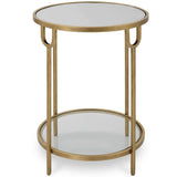 Niccola End Table, Antique Gold-Furniture - Accent Tables-High Fashion Home