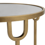 Niccola End Table, Antique Gold-Furniture - Accent Tables-High Fashion Home
