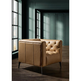 Nicolla Leather Chair, Texas Stone-Furniture - Chairs-High Fashion Home
