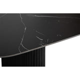 Nicolo Dining Table, Matte Black/Black Base