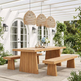 Nimone Bench, Natural-Furniture - Benches-High Fashion Home