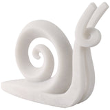 Ninove Snail Statuary, White-Accessories-High Fashion Home
