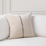 Nisha Pillow, Natural/Dry Sage-Accessories-High Fashion Home