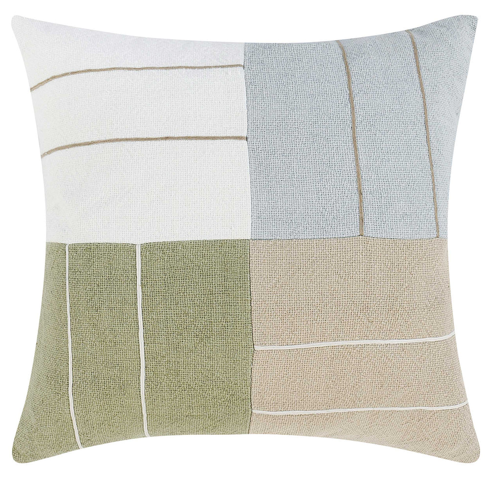 Niya Pillow, Wheat Green Multi-Accessories-High Fashion Home