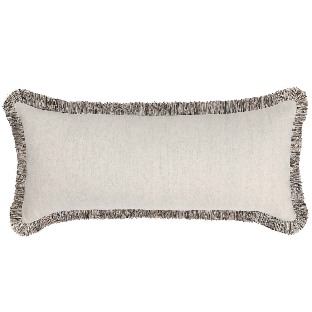 Nola Lumbar Pillow, Natural/Black
