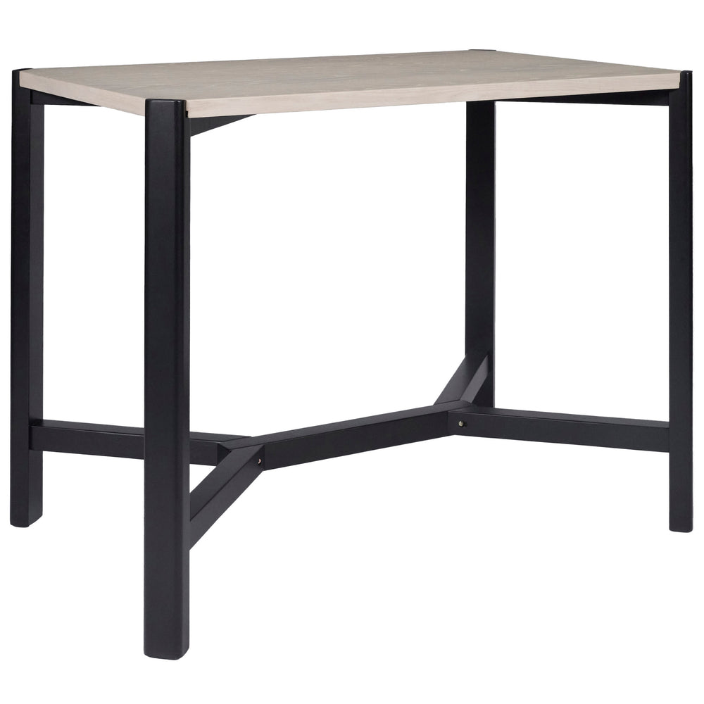 Noma Counter Table, Whitewashed/Black