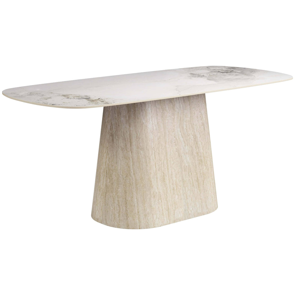 Nooka Dining Table, White-Furniture - Dining-High Fashion Home