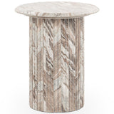 Nordens Round End Table, Rusty Gray-Furniture - Accent Tables-High Fashion Home