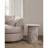 Nordens Round End Table, Rusty Gray-Furniture - Accent Tables-High Fashion Home