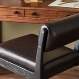 Norris Leather Desk Chair, Sonoma Black-Furniture - Office-High Fashion Home