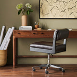Norris Leather Desk Chair, Sonoma Black-Furniture - Office-High Fashion Home