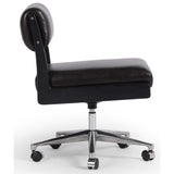Norris Leather Desk Chair, Sonoma Black-Furniture - Office-High Fashion Home