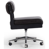 Norris Leather Desk Chair, Sonoma Black