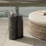 North Outdoor End Table, Distressed Bronze by Four Hands-Furniture - Outdoor-High Fashion Home