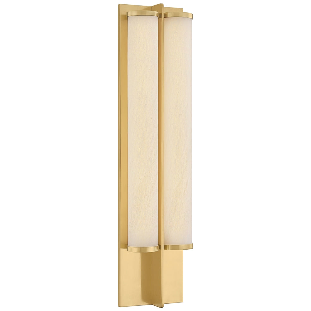 Northfield Double Wall Sconce, Aged Brass