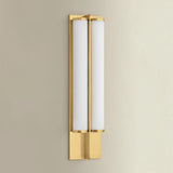 Northfield Double Wall Sconce, Aged Brass