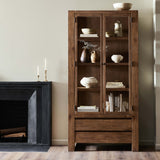 Mercantile Shop Store Cabinet, Aged Brown