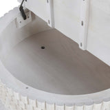 Norwood Round Coffee Table, Coastal White-Furniture - Accent Tables-High Fashion Home