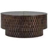 Norwood Round Coffee Table, Dark Brown-Furniture - Accent Tables-High Fashion Home