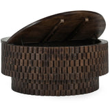 Norwood Round Coffee Table, Dark Brown-Furniture - Accent Tables-High Fashion Home