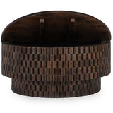 Norwood Round Coffee Table, Dark Brown-Furniture - Accent Tables-High Fashion Home