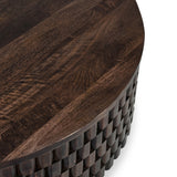 Norwood Round Coffee Table, Dark Brown-Furniture - Accent Tables-High Fashion Home