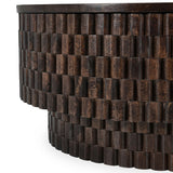 Norwood Round Coffee Table, Dark Brown-Furniture - Accent Tables-High Fashion Home
