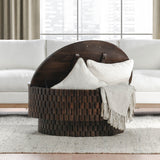 Norwood Round Coffee Table, Dark Brown-Furniture - Accent Tables-High Fashion Home