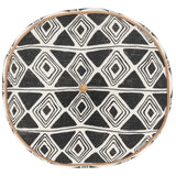 Nubia Round Pillow, Black/White-Accessories-High Fashion Home