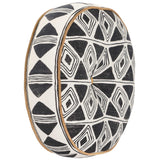 Nubia Round Pillow, Black/White-Accessories-High Fashion Home